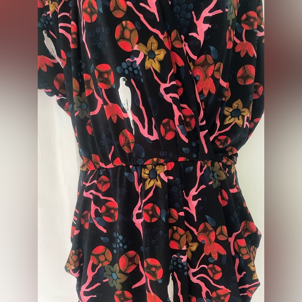 Colorful Floral Print mini Dress Rachel Roy brand XS women’s - Picture 2 of 6
